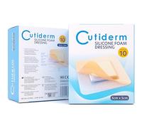 Cutiderm Gentle Silicone Foam Comfort Wound Dressing with Lite Border (5cm x 5cm (Pack of 10))