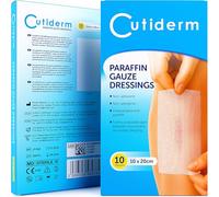 Cutiderm Sterile Paraffin Gauze Dressing 10cm x 20cm Pack of 10 - Suitable for Superficial and Partial Thickness Burns, Skin Loss Wounds, abrasions and Traumatic Injuries