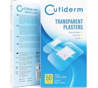 Cutiderm Transparent Assorted Size Plasters 7.2cm x 2.5cm & 5cm x 7.5cm - 50 Plasters Per Box