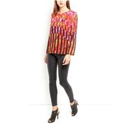 Cutie London Abstract Floral Print Long Sleeve Top In Pink Pink 8