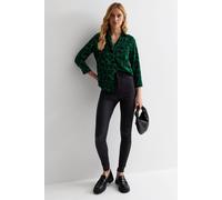 Cutie London Abstract Print Smart Casual Shirt In Green Green 8