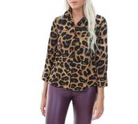 Cutie London Animal Print Shirt Dress In Brown Brown 10