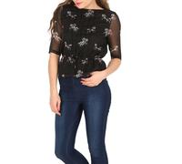 Cutie London Black Horse Print Blouse Black 10