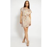 Cutie London Breezy Floral Summer Dress In Orange Orange 8