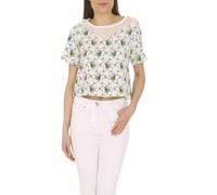 Cutie London Chiffon Panel Top In Cream Cream 10