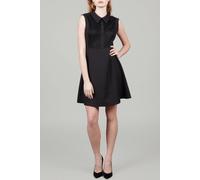 Cutie London Collared A-Line Mini Dress With Textured Yoke In Black Black