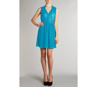 Cutie London Effortless Button-Front Sheer Dress In Blue Blue 12
