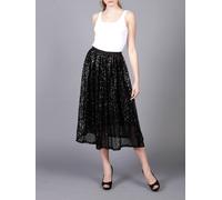 Cutie London Elegant Black Sequin A-Line Skirt Black 8