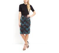 Cutie London Elegant Embellished Sequin Midi Skirt In Blue Blue 10