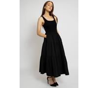 Cutie London Everyday Black Tank Midi Dress With Pockets Black L