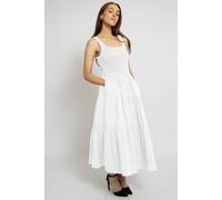 Cutie London Everyday Black Tank Midi Dress With Pockets In White White S