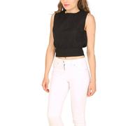 Cutie London Grid Textured Top In Black Black