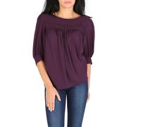 Cutie London Luxe Satin Dolman Sleeve Blouse In Violet Violet 10