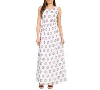 Cutie London Open Back Print Maxi In Cream Cream 10