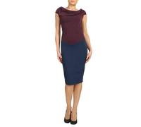 Cutie London Panel Pencil Dress In Burgundy Burgundy 10