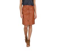 Cutie London Pencil Skirt With Front Silver Poppers In Tan Tan 14