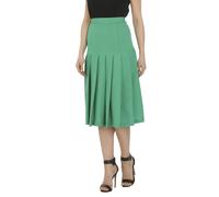 Cutie London Pleated Midi Skirt In Green Green 10