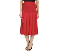 Cutie London Pleated Midi Skirt In Red Red 8