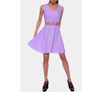 Cutie London Scalloped Skater Dress With Sheer Waist In Lilac Lilac 10