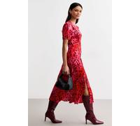 Cutie London Short Sleeve Maxi Dress In Red Red 10