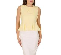 Cutie London Shoulder Panel Peplum Top In Yellow Yellow 8