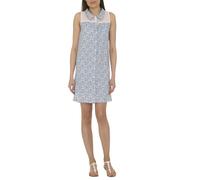 Cutie London Sleeveless Dress With Sheer Yoke In Light Blue Light Blue 8