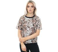 Cutie London Snake Print Short-Sleeve Top In Brown Brown 10