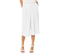Cutie London Tailored Front Fasten Culottes With Pockets In White White 10