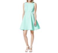 Cutie London Textured Fit And Flare Sleeveless Dress In Mint Mint