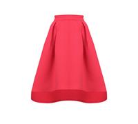 Cutie London Textured High-Low Pleated Midi Skirt In Coral Coral 10