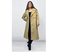 Cutie London Women's Double Breasted Relaxed Fit Coat in Beige | Size: 10