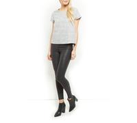 Cutie London Women's Textured Boucle Short-Sleeved Top in Grey | Size: 8 Cutie London Grey 8