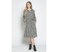 Cutie London Zebra Print Midi Shirt Dress In White White 10