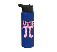 Cutie Pi Day 3.14 Math Teacher G unny Valentines Day Stainless Steel Insulated Water Bottle