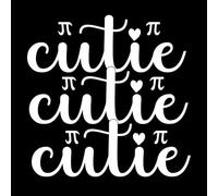 Cutie pi Design pi Day Design pi Day Don't be Irrational Lettering Stickers 54.6x55.1cm Easy Installation White