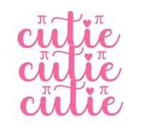 Cutie pi Design pi Day Design pi Day Don't be Irrational Lettering Stickers 67.2x67.8cm Car Body Decoration Pink