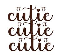 Cutie pi Design pi Day Design pi Day Don't be Irrational Wall Vinyl Sticker Decor 54.6x55.1cm Store Decoration Coffee