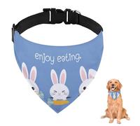 Cutie Rabbits Enjoy Eating Carrot Dog Bandana with Adjustable Strap D Ring Dog Scarf Pet Bibs Triangle Bandana for Dogs Accessories Puppy Dogs Cats Decor Machine Washable
