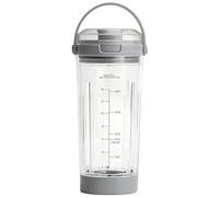 CUTIECLUB Replacement 18 oz Blending Vessel Compatible with Ninja Blast Portable Blender, 18oz Cup with Sip Lid & Bottom Cap for Ninja BC100 BC151 Series (Grey)