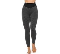 CUTIECLUB Women's Tiktok Butt Leggings, Ladies High Waist Yoga Pants Tummy Control Slimming Booty Sports Workout Running Tights Black S