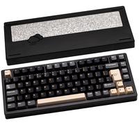 CutiePcs WOBKEY Rainy 75 Aluminum Cocoa Switch Mechanical Keyboard with Superior Acoustics, Wired, BT, 2.4G wireless Connectivity (Pro - Black(UK-ISO))