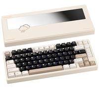 CutiePcs WOBKEY Rainy 75 Aluminum HMX Switch Mechanical Keyboard with Superior Acoustics, Wired, BT, 2.4G wireless Connectivity (Standard - White)