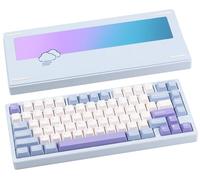 CutiePcs WOBKEY Rainy 75 Aluminum HMX Switch Mechanical Keyboard with Superior Acoustics, Wired, BT, 2.4G wireless Connectivity (Standard - Blue)