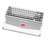 CutiePcs WOBKEY ZEN 65 Wired Mechanical Keyboard, Quick Release CNC Aluminium Case, Hot-Swappable Switches, Tri-Mode (BT/2.4G/USB-C), RGB Backlit, Compatible with Mac & Windows (Ultra Silver)