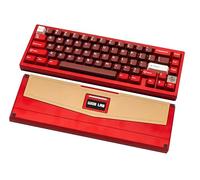 CutiePcs WOBKEY ZEN 65 Wired Mechanical Keyboard, Quick Release CNC Aluminium Case, Hot-Swappable Switches, Tri-Mode (BT/2.4G/USB-C), RGB Backlit, Compatible with Mac & Windows (Ultra Red)