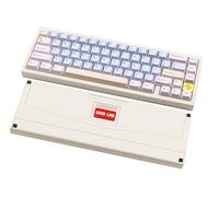 CutiePcs WOBKEY ZEN 65 Wired Mechanical Keyboard, Quick Release CNC Aluminium Case, Hot-Swappable Switches, Tri-Mode (BT/2.4G/USB-C), RGB Backlit, Compatible with Mac & Windows (Ultra White Gold)