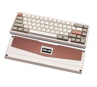 CutiePcs WOBKEY ZEN 65 Wired Mechanical Keyboard, Quick Release CNC Aluminium Case, Hot-Swappable Switches, Tri-Mode (BT/2.4G/USB-C), RGB Backlit, Compatible with Mac & Windows (Ultra Warm Silver)