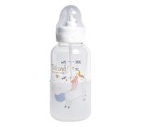 CutiePlusU Adult Feeding Bottle 300ML, Large Capacity Portable Glass Bottle with Print for Direct Drinking - Diamond Unicorn