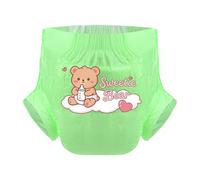 CutiePlusU Adult Nappies Sample 3 Counts Disposable Diaper for Women Men Overnight Incontinence Slip Leak Proof 5000ML Maximum Absorbency-Sweetie Bear Green(M 28"-38")