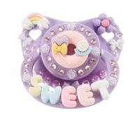 CutiePlusU Adult Pacifier Big Shield DIY Handmade Adult Pacifier - Violett Donut